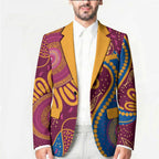 Brisbane Lions Championship Legacy Blazer Six Premiership Years Aboriginal Dot Art