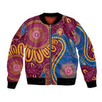 Brisbane Lions Championship Legacy Bomber Jacket Six Premiership Years Aboriginal Dot Art