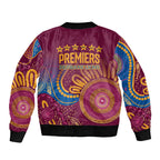 Brisbane Lions Championship Legacy Bomber Jacket Six Premiership Years Aboriginal Dot Art