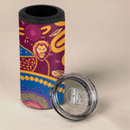 Brisbane Lions Championship Legacy 4 in 1 Can Cooler Tumbler Six Premiership Years Aboriginal Dot Art