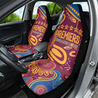 Brisbane Lions Championship Legacy Car Seat Cover Six Premiership Years Aboriginal Dot Art