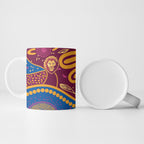 Brisbane Lions Championship Legacy Ceramic Mug Six Premiership Years Aboriginal Dot Art