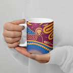 Brisbane Lions Championship Legacy Ceramic Mug Six Premiership Years Aboriginal Dot Art