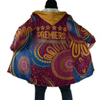 Brisbane Lions Championship Legacy Cloak Six Premiership Years Aboriginal Dot Art