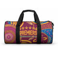 Brisbane Lions Championship Legacy Duffle Bag Six Premiership Years Aboriginal Dot Art