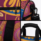 Brisbane Lions Championship Legacy Duffle Bag Six Premiership Years Aboriginal Dot Art