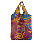 Brisbane Lions Championship Legacy Grocery Bag Six Premiership Years Aboriginal Dot Art