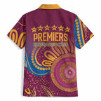 Brisbane Lions Championship Legacy Hawaiian Shirt Six Premiership Years Aboriginal Dot Art