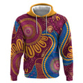 Brisbane Lions Championship Legacy Hoodie Six Premiership Years Aboriginal Dot Art