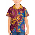 Brisbane Lions Championship Legacy Kid Hawaiian Shirt Six Premiership Years Aboriginal Dot Art