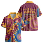 Brisbane Lions Championship Legacy Kid Hawaiian Shirt Six Premiership Years Aboriginal Dot Art