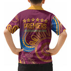 Brisbane Lions Championship Legacy Kid Hawaiian Shirt Six Premiership Years Aboriginal Dot Art