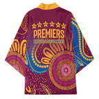 Brisbane Lions Championship Legacy Kimono Six Premiership Years Aboriginal Dot Art