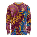Brisbane Lions Championship Legacy Long Sleeve Shirt Six Premiership Years Aboriginal Dot Art