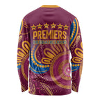 Brisbane Lions Championship Legacy Long Sleeve Shirt Six Premiership Years Aboriginal Dot Art