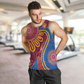 Brisbane Lions Championship Legacy Men Tank Top Six Premiership Years Aboriginal Dot Art