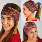 Brisbane Lions Championship Legacy Neck Gaiter Six Premiership Years Aboriginal Dot Art