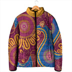 Brisbane Lions Championship Legacy Padded Jacket Six Premiership Years Aboriginal Dot Art