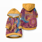 Brisbane Lions Championship Legacy Pet Hoodie Six Premiership Years Aboriginal Dot Art