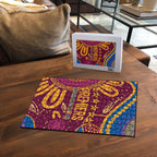 Brisbane Lions Championship Legacy Puzzle Six Premiership Years Aboriginal Dot Art