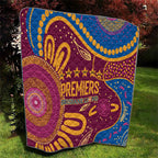 Brisbane Lions Championship Legacy Quilt Six Premiership Years Aboriginal Dot Art