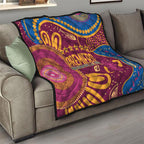 Brisbane Lions Championship Legacy Quilt Six Premiership Years Aboriginal Dot Art