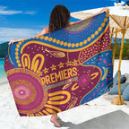 Brisbane Lions Championship Legacy Sarong Six Premiership Years Aboriginal Dot Art