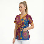 Brisbane Lions Championship Legacy Scrub Top Six Premiership Years Aboriginal Dot Art