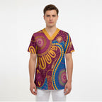 Brisbane Lions Championship Legacy Scrub Top Six Premiership Years Aboriginal Dot Art