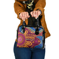 Brisbane Lions Championship Legacy Shoulder Handbag Six Premiership Years Aboriginal Dot Art