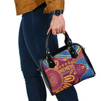 Brisbane Lions Championship Legacy Shoulder Handbag Six Premiership Years Aboriginal Dot Art