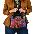 Brisbane Lions Championship Legacy Shoulder Handbag Six Premiership Years Aboriginal Dot Art