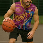 Brisbane Lions Championship Legacy Sleeveless Zip Hoodie Six Premiership Years Aboriginal Dot Art