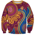 Brisbane Lions Championship Legacy Sweatshirt Six Premiership Years Aboriginal Dot Art