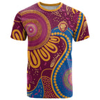 Brisbane Lions Championship Legacy T Shirt Six Premiership Years Aboriginal Dot Art