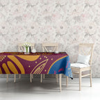 Brisbane Lions Championship Legacy Tablecloth Six Premiership Years Aboriginal Dot Art