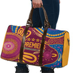 Brisbane Lions Championship Legacy Travel Bag Six Premiership Years Aboriginal Dot Art
