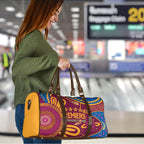 Brisbane Lions Championship Legacy Travel Bag Six Premiership Years Aboriginal Dot Art
