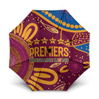 Brisbane Lions Championship Legacy Umbrella Six Premiership Years Aboriginal Dot Art