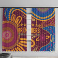 Brisbane Lions Championship Legacy Window Curtain Six Premiership Years Aboriginal Dot Art
