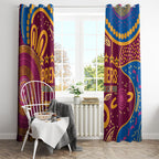 Brisbane Lions Championship Legacy Window Curtain Six Premiership Years Aboriginal Dot Art