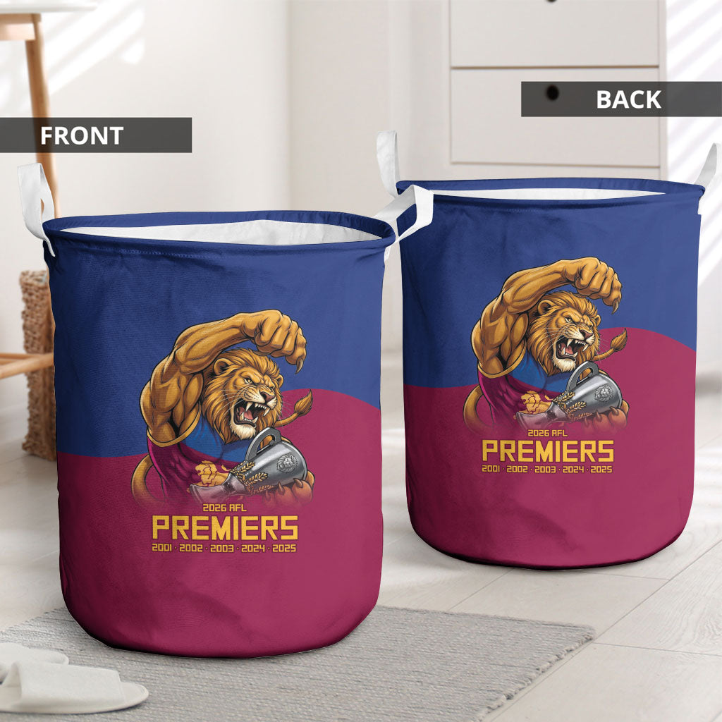 Brisbane Lions Premiers 2026 Laundry Basket Six-Time Champions