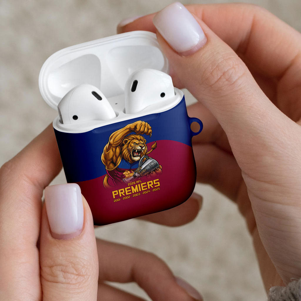 Brisbane Lions Premiers 2026 AirPods Case Six-Time Champions