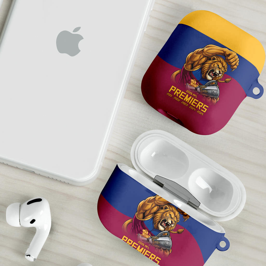 Brisbane Lions Premiers 2026 AirPods Case Six-Time Champions