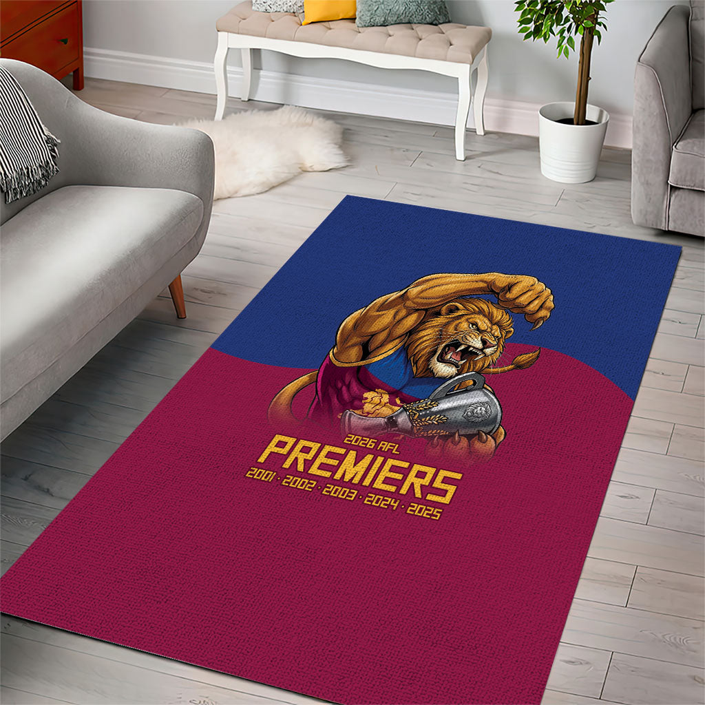 Brisbane Lions Premiers 2026 Area Rug Six-Time Champions