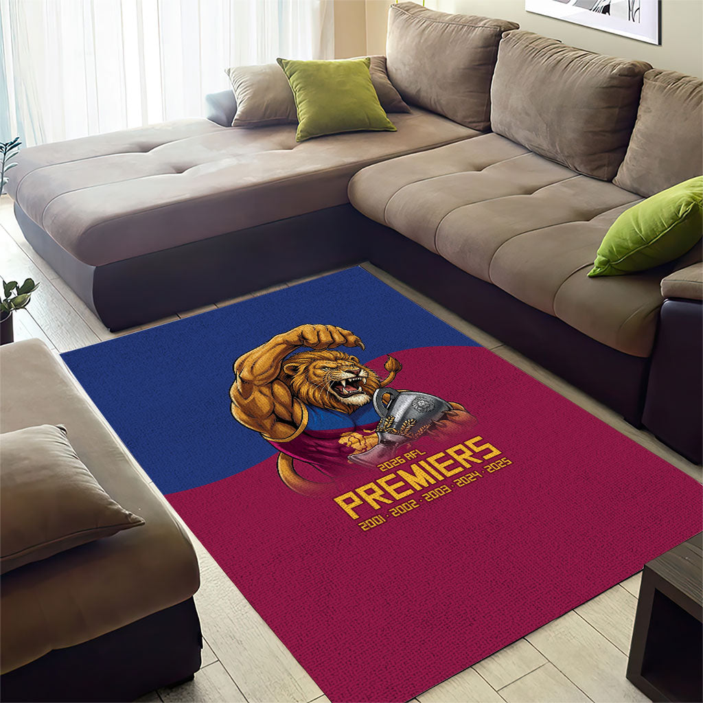 Brisbane Lions Premiers 2026 Area Rug Six-Time Champions