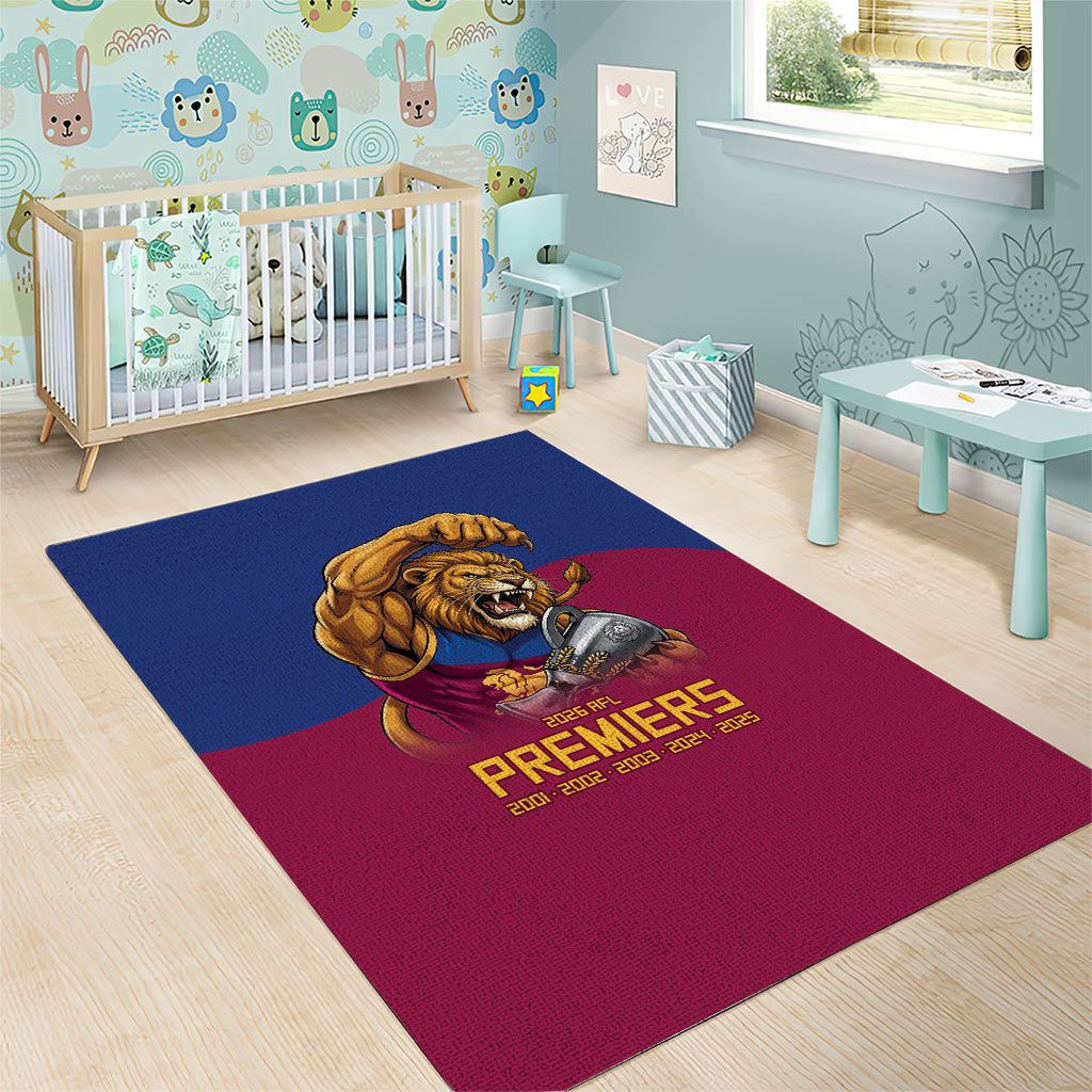 Brisbane Lions Premiers 2026 Area Rug Six-Time Champions