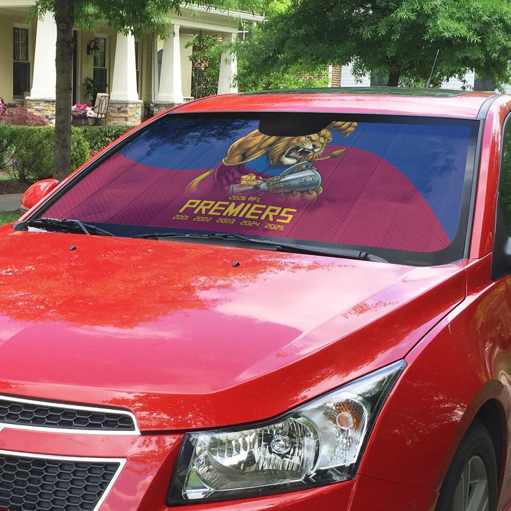 Brisbane Lions Premiers 2026 Auto Sun Shade Six-Time Champions