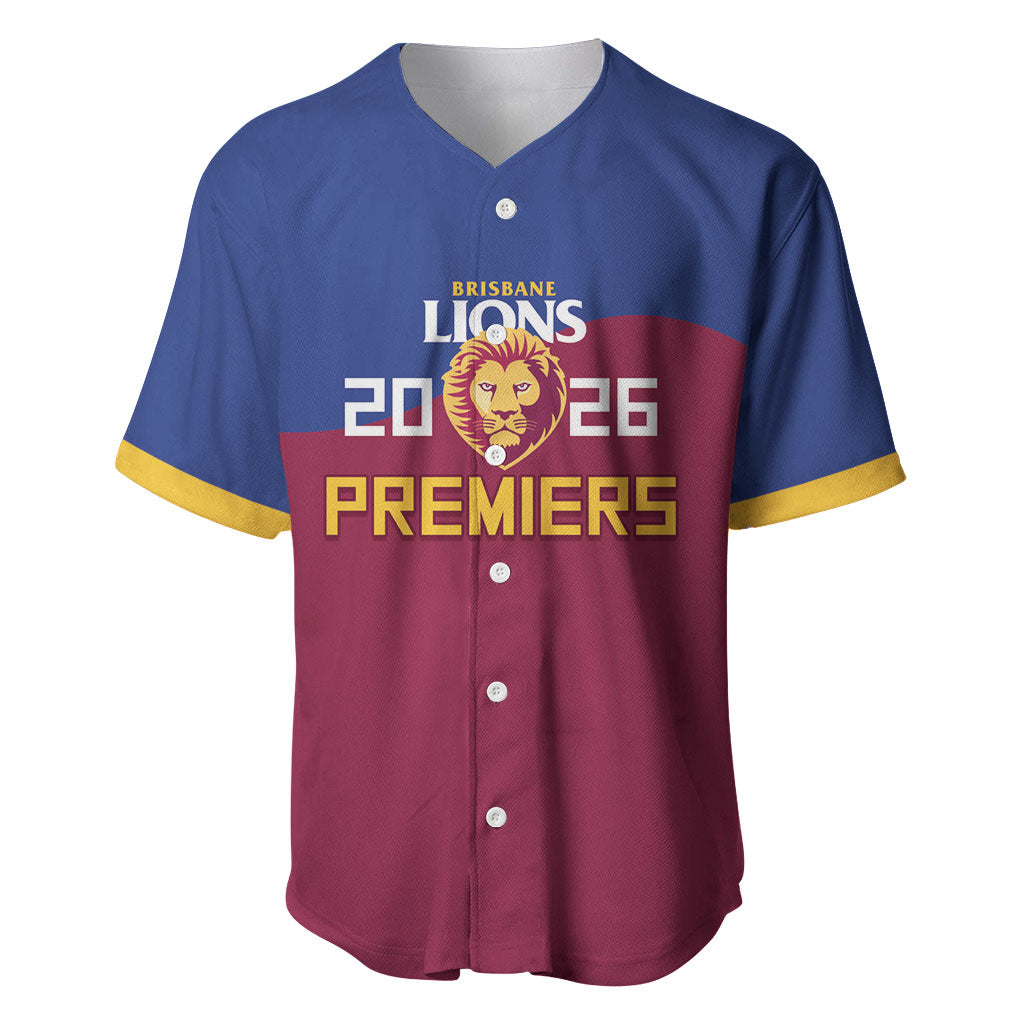 Brisbane Lions Premiers 2026 Baseball Jersey Six-Time Champions