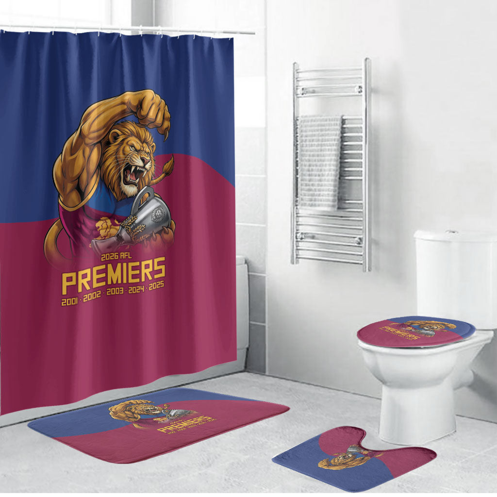 Brisbane Lions Premiers 2026 Bathroom Set Six-Time Champions